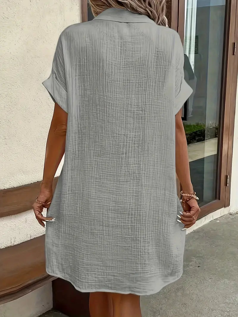 Alessia & Co™ | Vestido Suelto – Corte y Textura Suave de Alta Gama