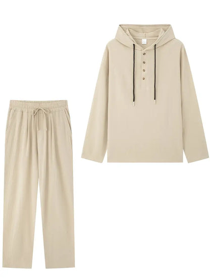 [COMPRA 1 Y LLEVATE 2] - Palermo Linen | Camisa con Capucha La Costa + Pantalón Casual