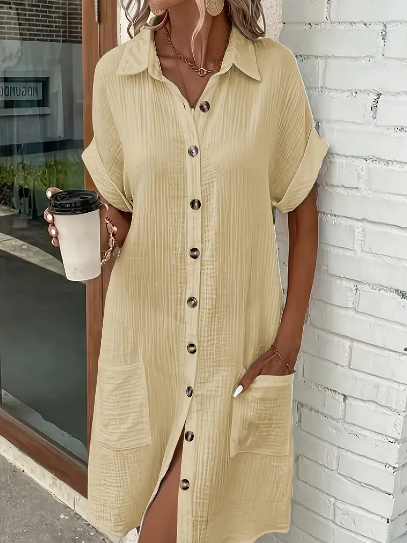 Alessia & Co™ | Vestido Suelto – Corte y Textura Suave de Alta Gama